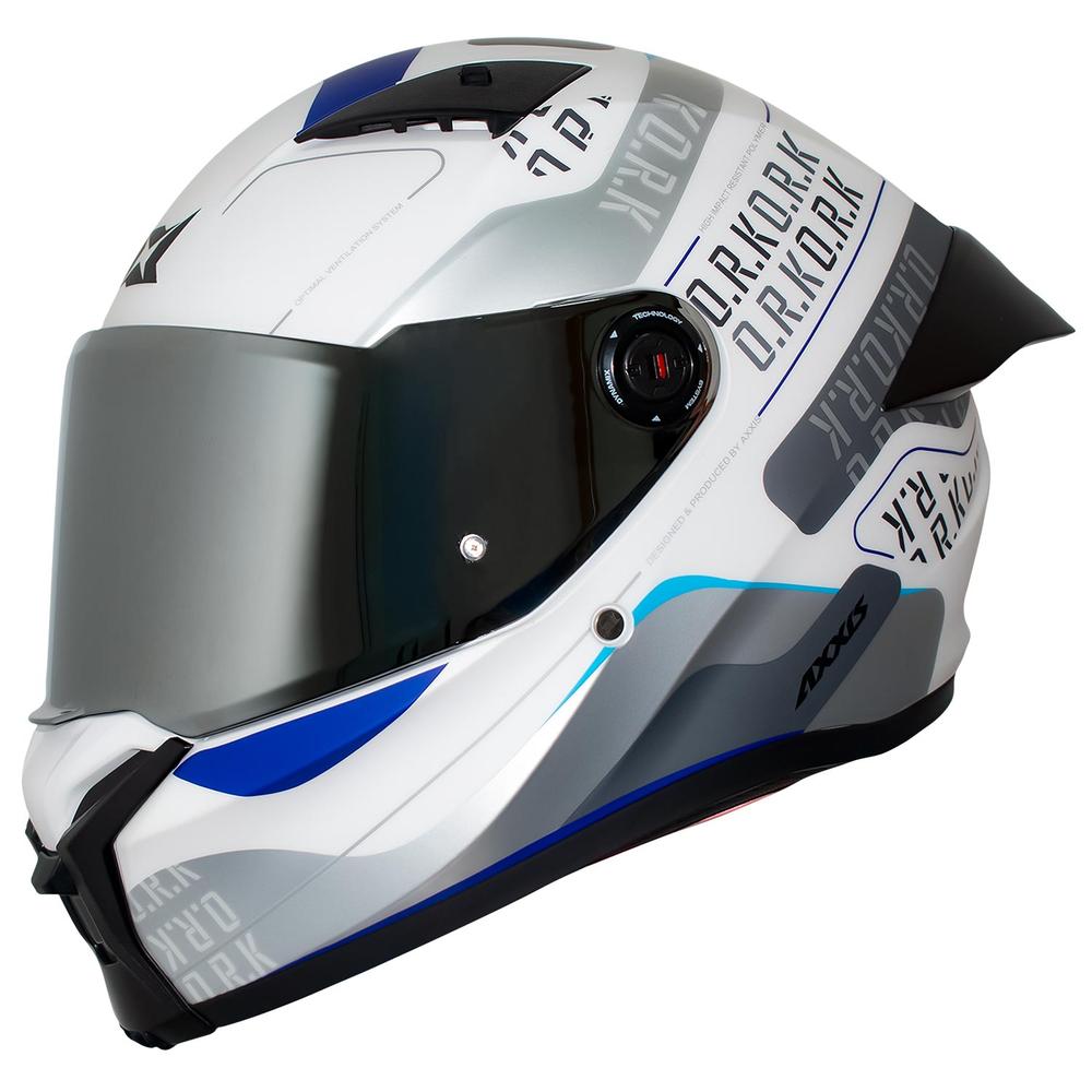 Foto 5 pulgar | Casco Integral Axxis Fenix Ork Doble Certificacion Talla M Blanco