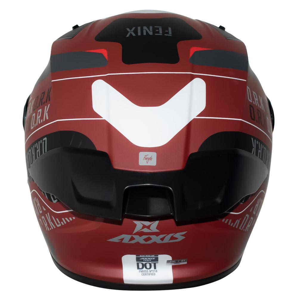 Foto 3 pulgar | Casco Integral Axxis Fenix Rojo Doble Certificacion Talla M Rojo