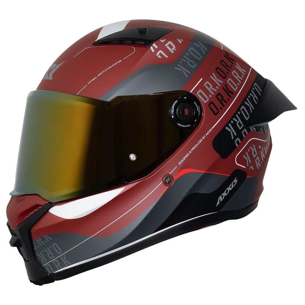 Foto 5 pulgar | Casco Integral Axxis Fenix Rojo Doble Certificacion Talla M Rojo