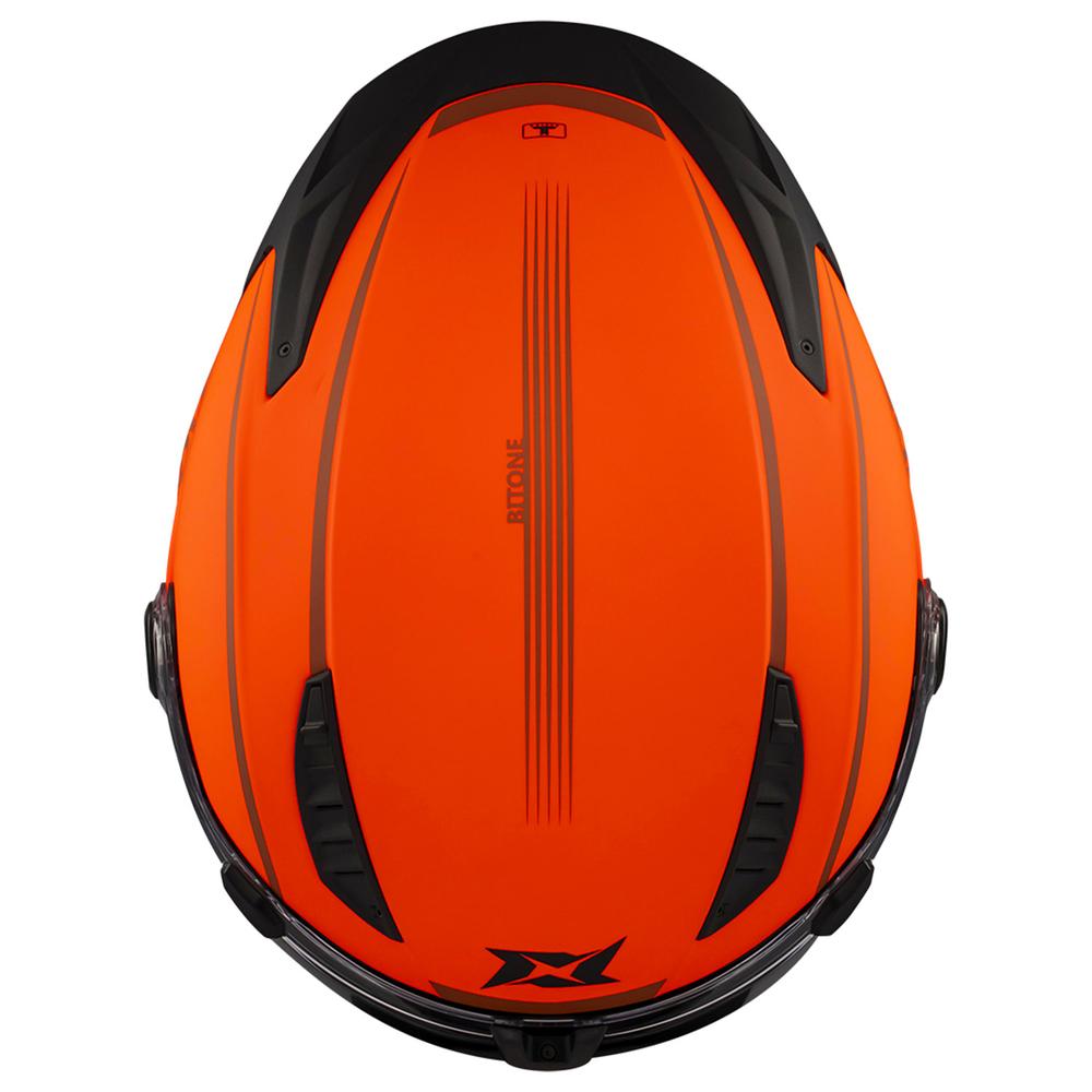 Foto 6 pulgar | Casco Moto Abatible Axxis Lentes Certificado Naranja Talla M Naranja