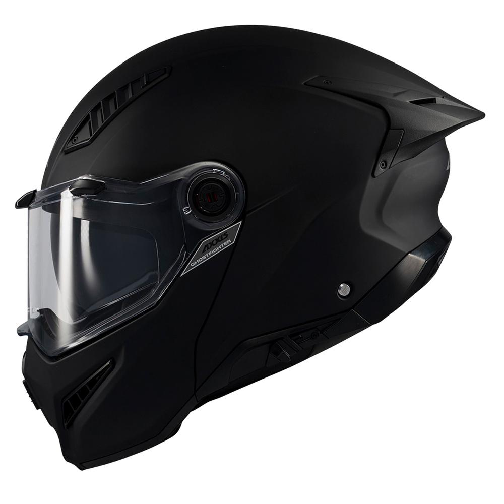 Foto 2 pulgar | Casco Abatible Certificado Lentes Negro Mate Talla M Axxis Negro