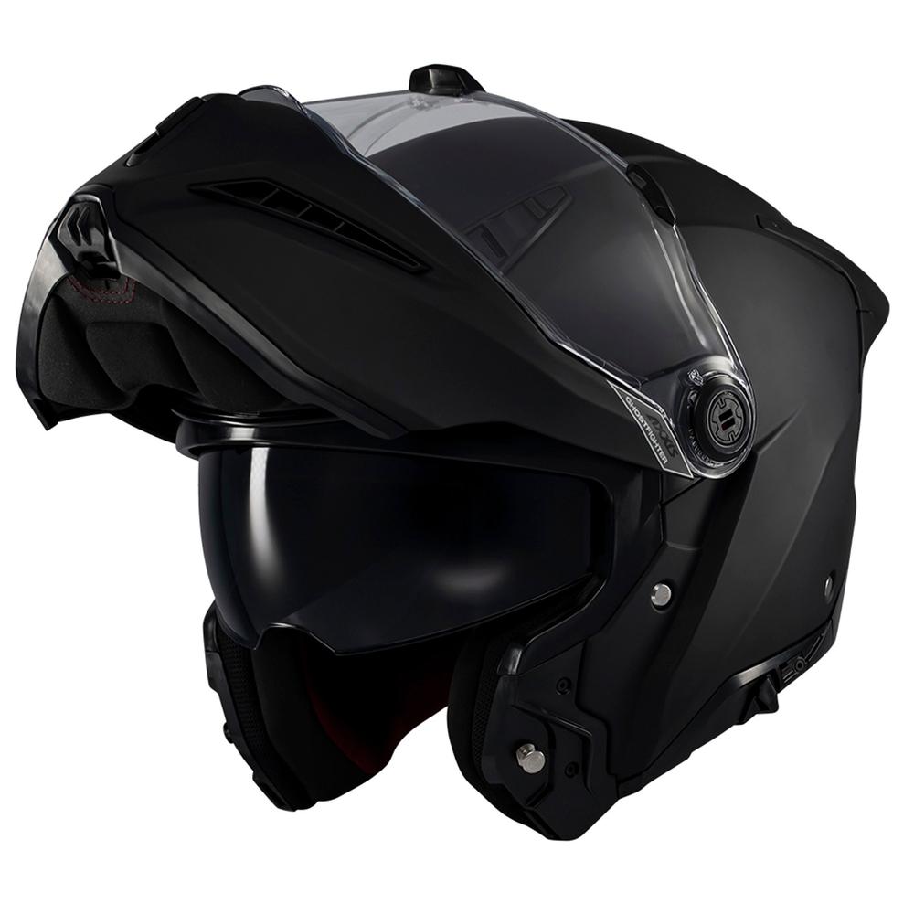 Foto 3 pulgar | Casco Abatible Certificado Lentes Negro Mate Talla M Axxis Negro