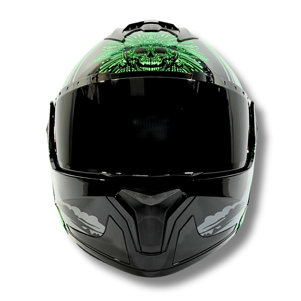 Foto 2 pulgar | Casco 2w Abatible Dakota Negro Con Led M