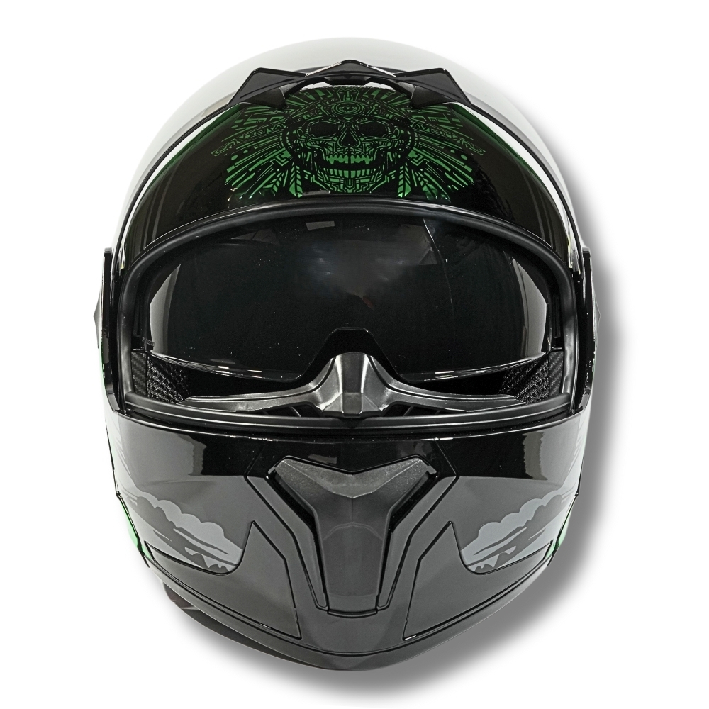 Foto 3 pulgar | Casco 2w Abatible Dakota Negro Con Led M