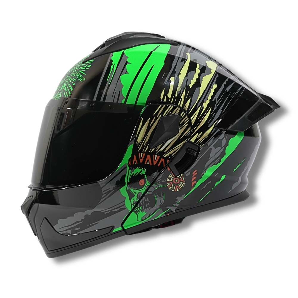 Foto 5 pulgar | Casco 2w Abatible Dakota Negro Con Led M