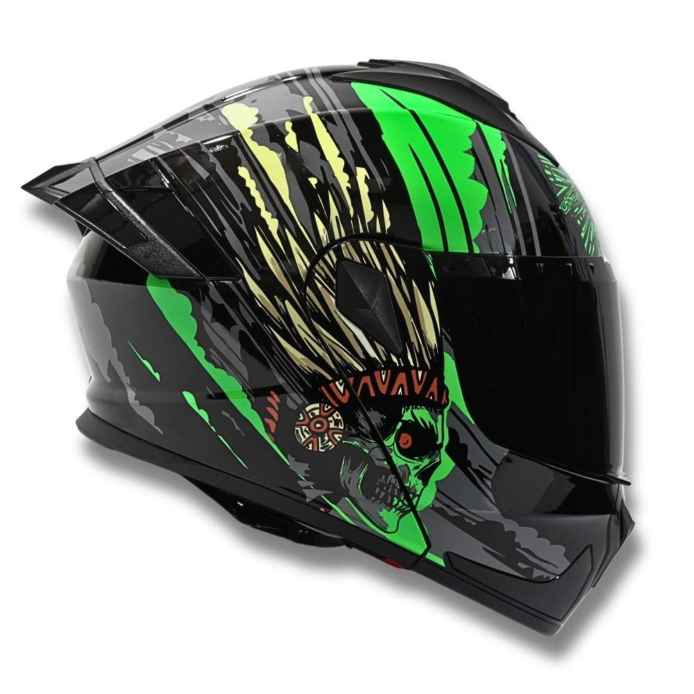 Foto 6 pulgar | Casco 2w Abatible Dakota Negro Con Led M