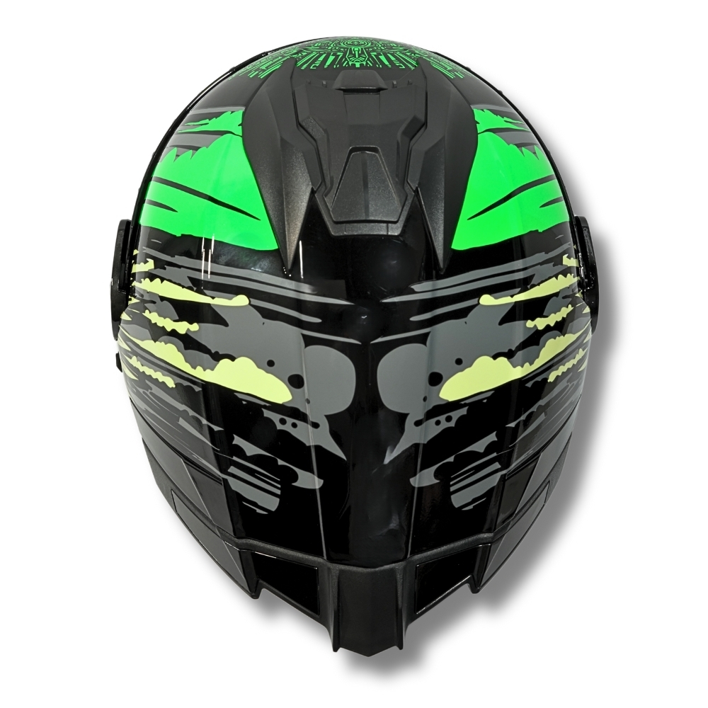 Foto 7 pulgar | Casco 2w Abatible Dakota Negro Con Led M