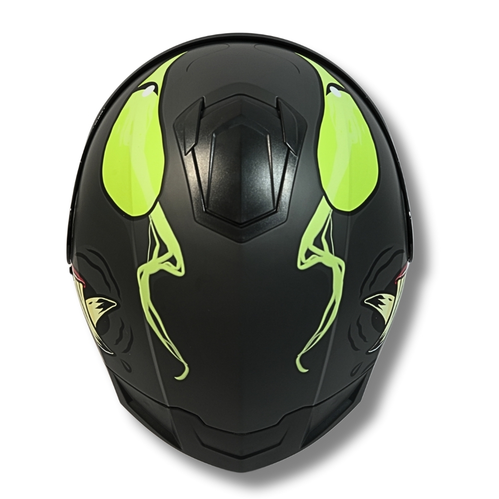 Foto 8 pulgar | Casco 2w Abatible Monster Negro Mate Xl