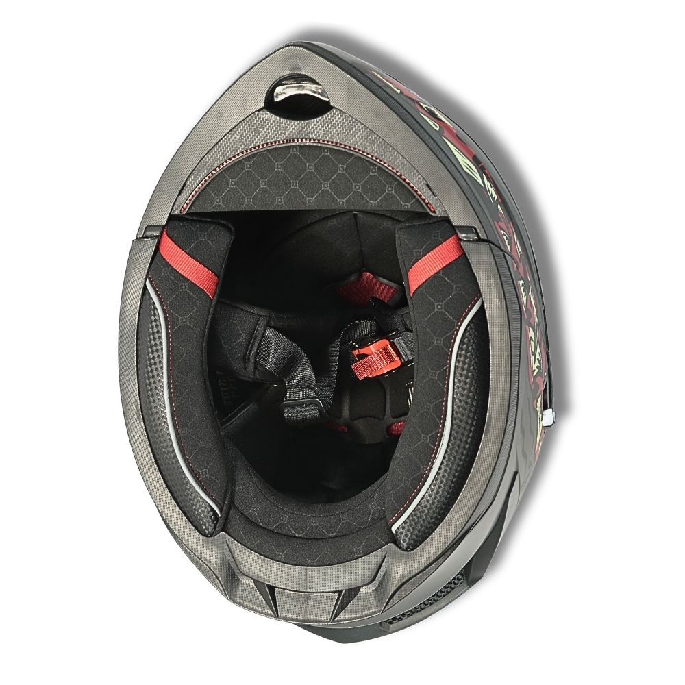 Foto 9 pulgar | Casco 2w Abatible Monster Negro Mate Xl