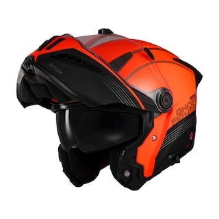 Foto 2 | Casco Moto Abatible Lentes Certificado Naranja Talla Xxl