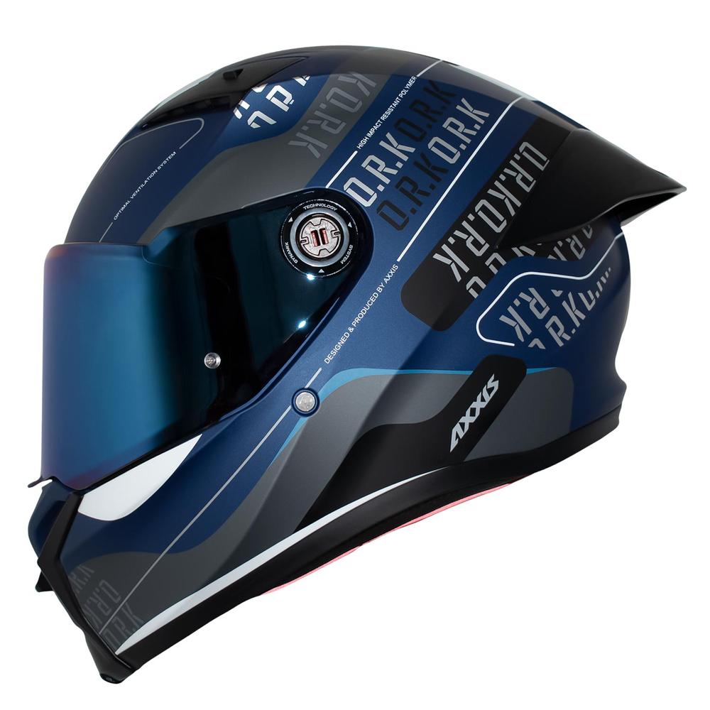 Casco Integral Axxis Fenix Azul Doble Certificacion Talla Xl $2,870