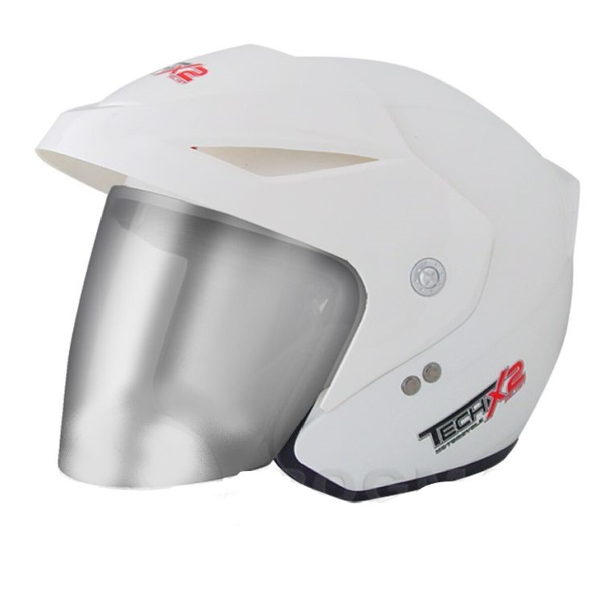 Casco Techx2 Tx-707 Blanco Mica Polarizada con Visera Talla L Moteros