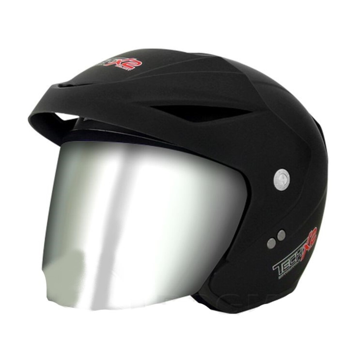 Casco Techx2 Tx-707 Negro Mate Mica Polarizada con Visera Talla M Moteros