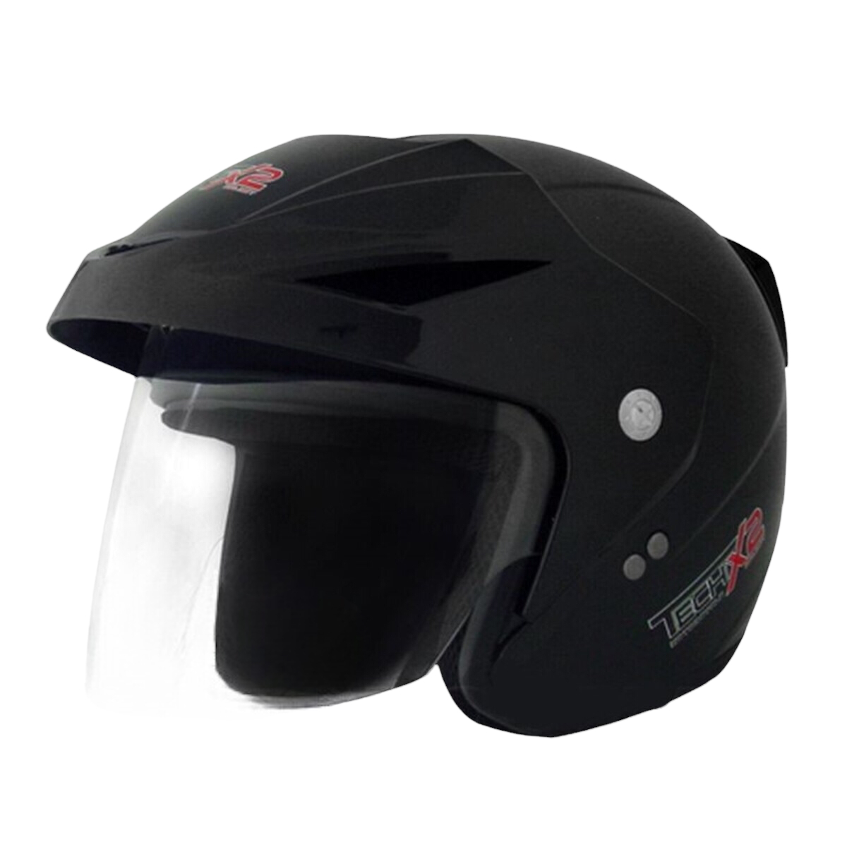 Casco Techx2 Tx-707 Negro Gloss Mica con Visera Talla L Moteros