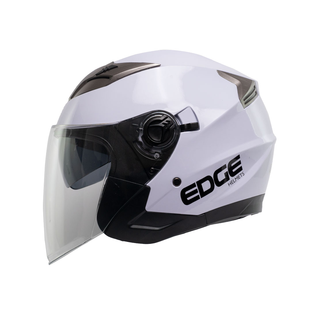 Foto 3 pulgar | Casco Semi Integral Moto Edge Helmets Oficial Jaguar color Blanco Certificación Dot Talla XL
