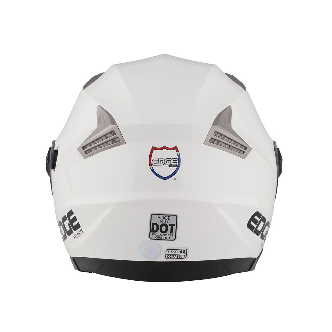 Foto 6 pulgar | Casco Semi Integral Moto Edge Helmets Oficial Jaguar color Blanco Certificación Dot Talla XL
