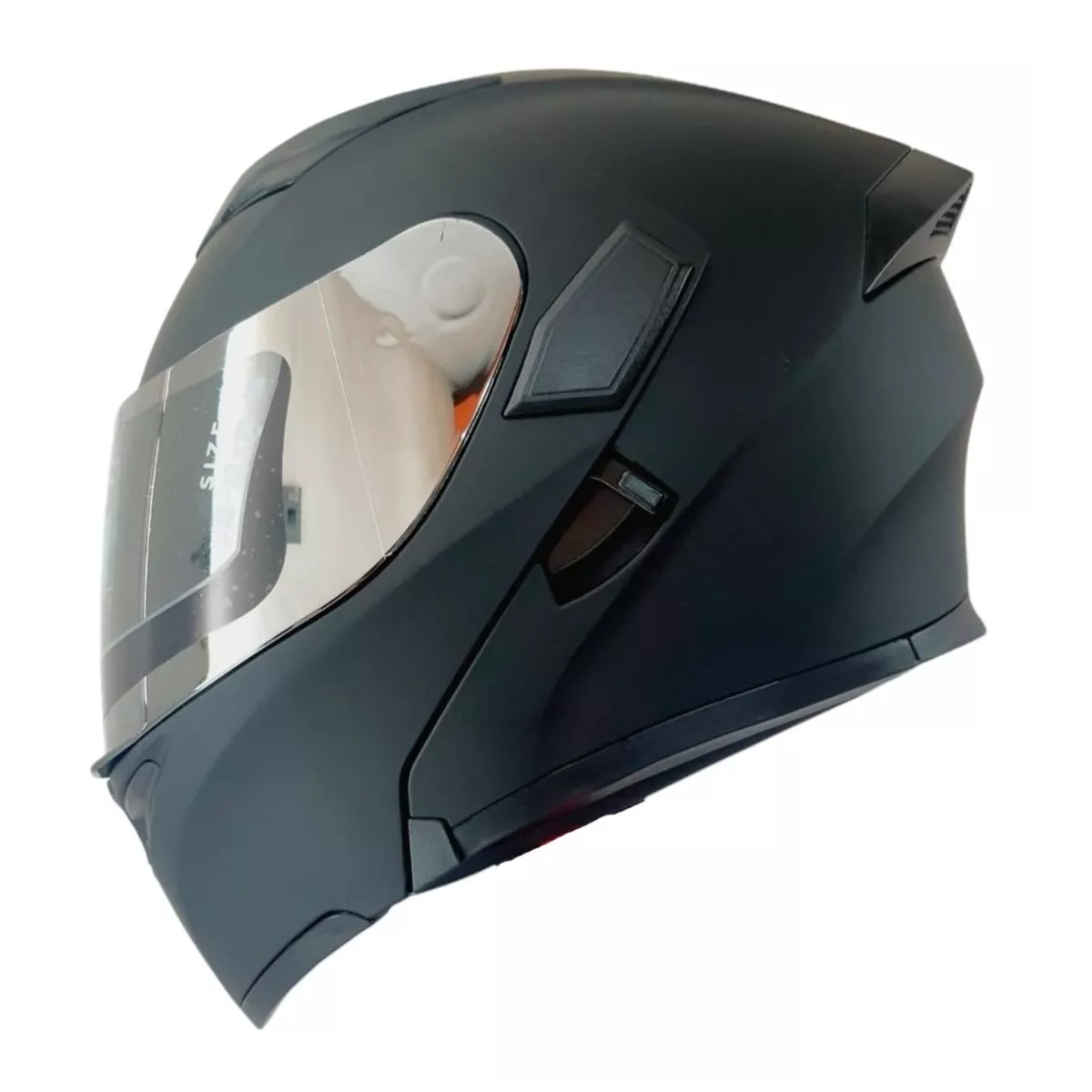 Casco Abatible de Moto Eo Safe Imports ESI-8958 Negro Luz Led Talla M