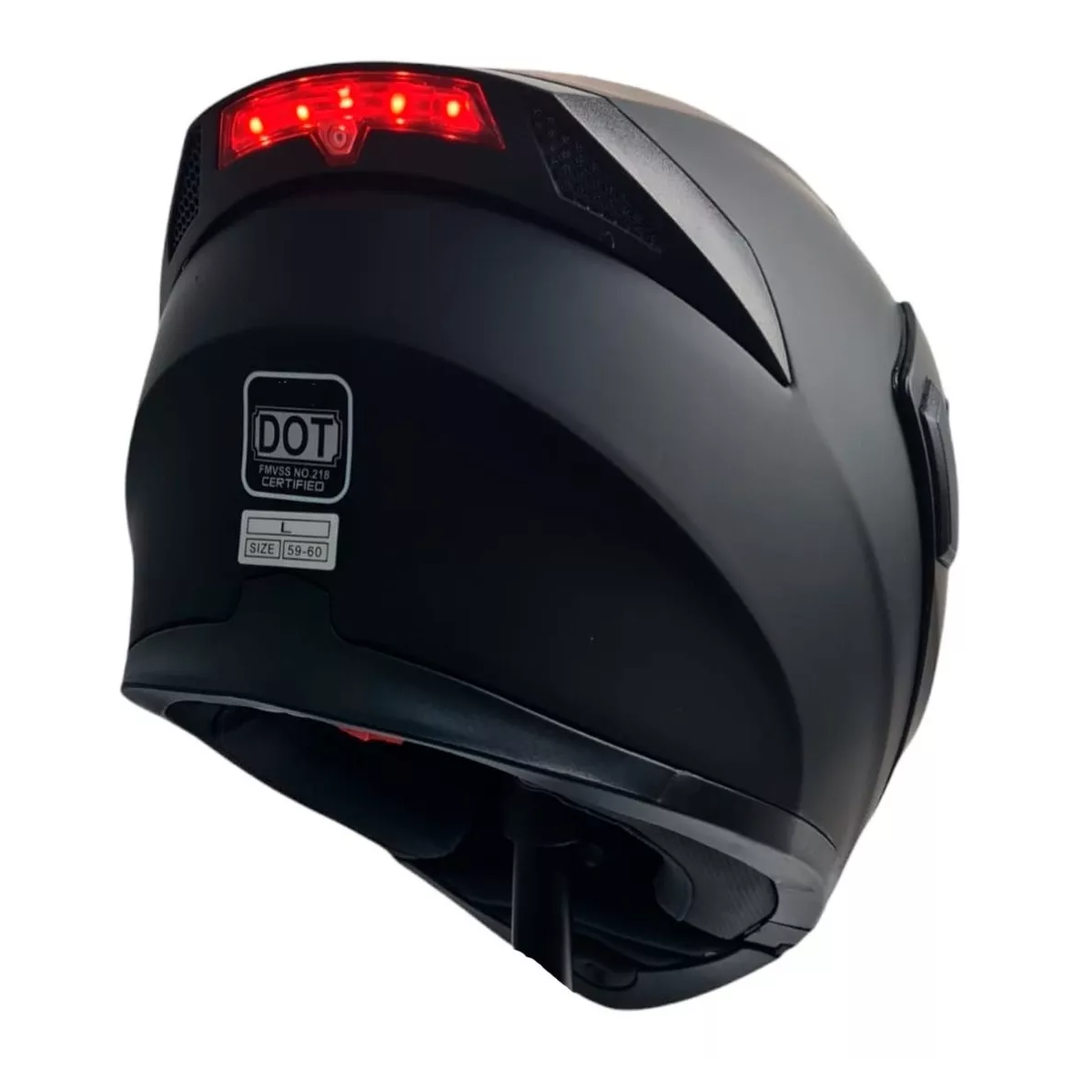 Foto 5 pulgar | Casco Abatible de Moto Eo Safe Imports ESI-8958 Negro Luz Led Talla M