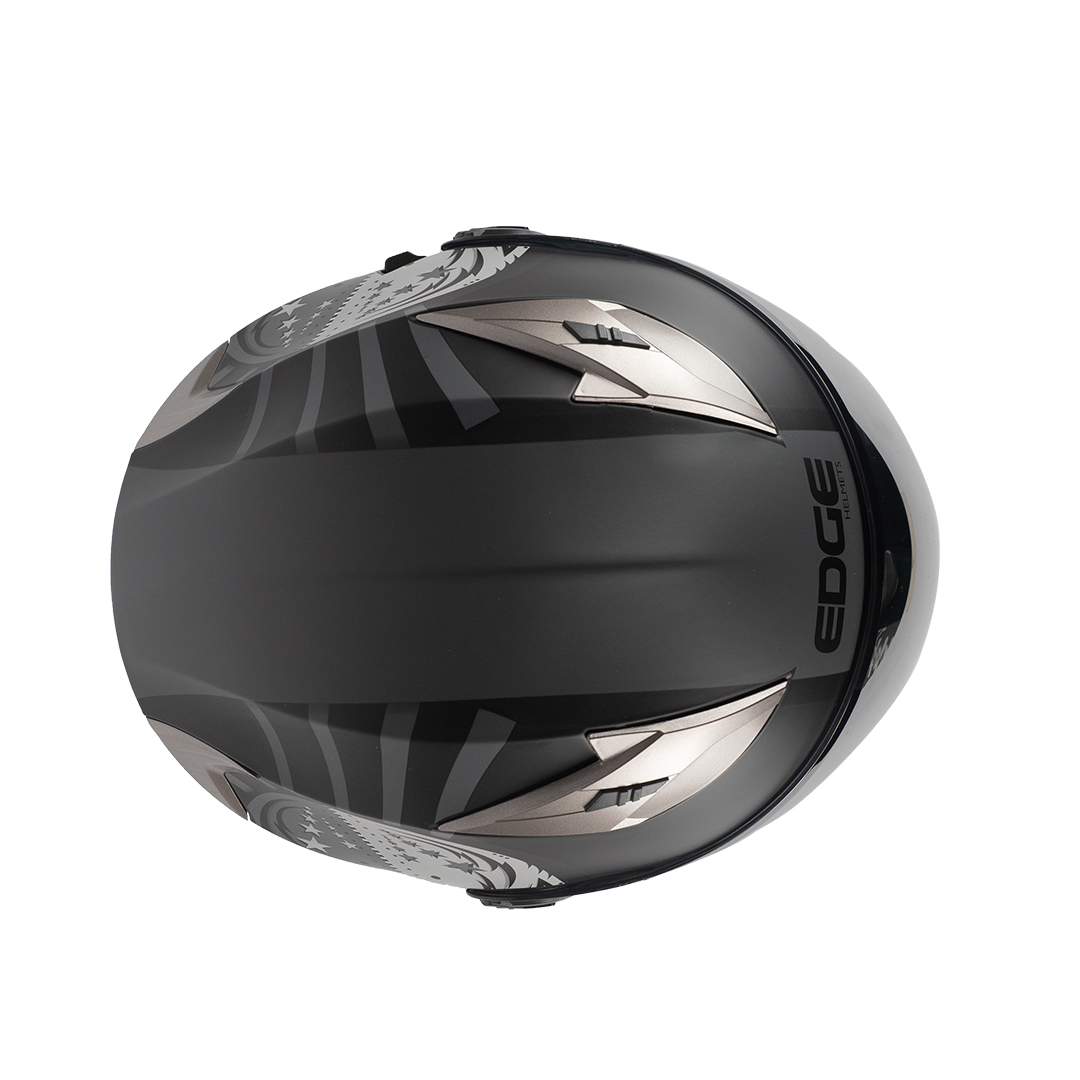 Foto 5 pulgar | Casco Gris Semi Integral Edge Helmets Oficial Warrior Certificación Dot Talla M