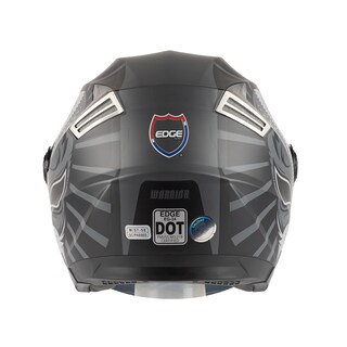 Foto 5 | Casco Gris Semi Integral Edge Helmets Oficial Warrior Certificación Dot Talla M