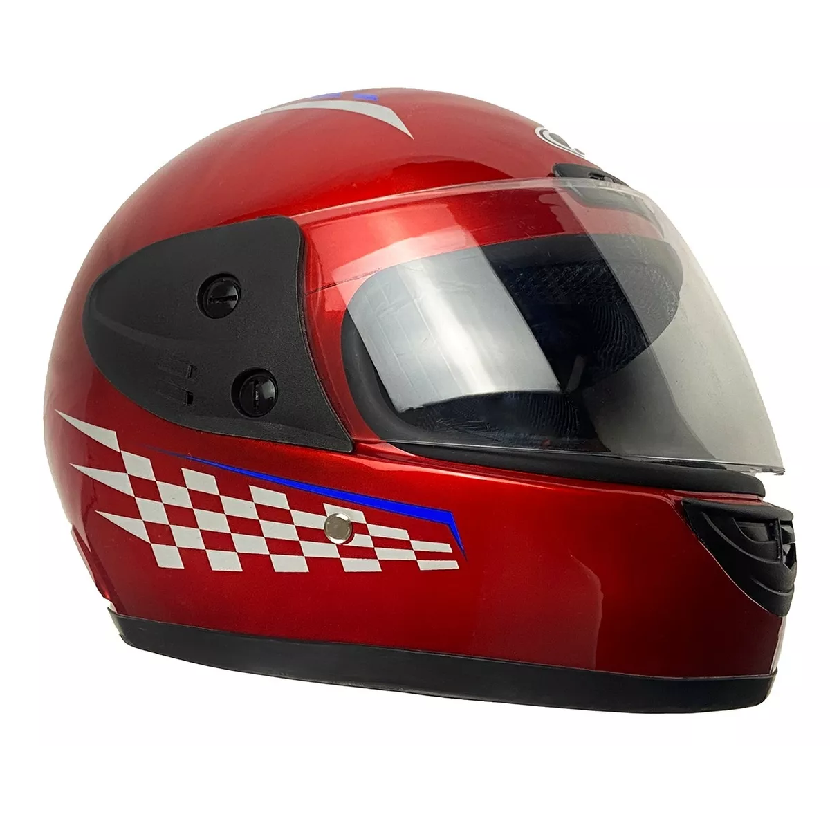 Foto 2 pulgar | Casco Para Motocicleta Con Visor Protector L Eo Safe Imports Esi-8922 Rojo