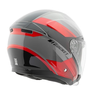 Foto 3 | Casco Abierto Joe Rocket Rkt 70 Velocity Negro Gris Rojo