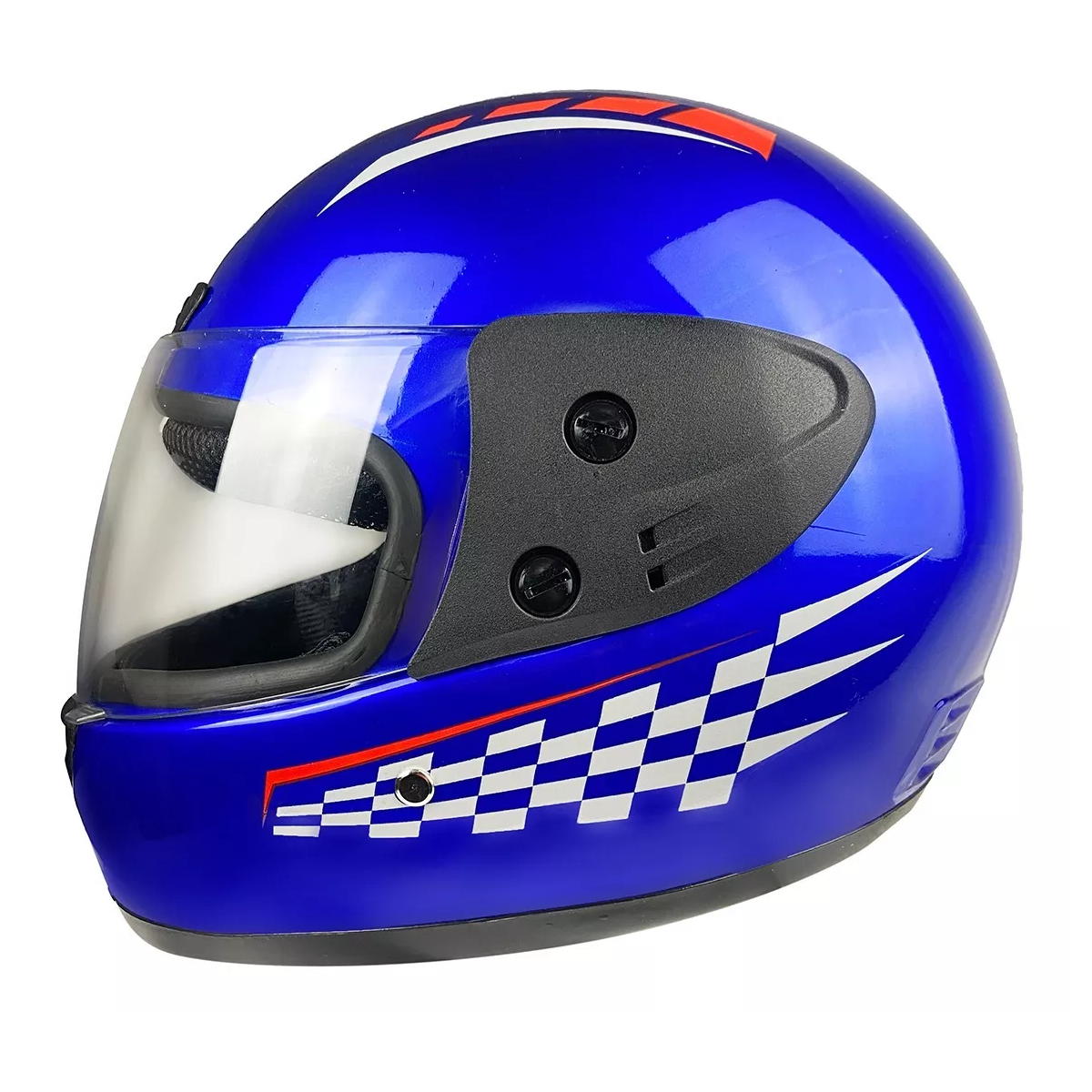 Casco Para Motocicleta Con Visor Protector Certificación Ce Talla M Eo Safe Imports Esi-16997  Azul