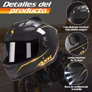 Foto 2 | Cascos Para Motociclismo Abatible Visor Doble Antivaho Hd Eo Safe Imports Esi-17010 Negro