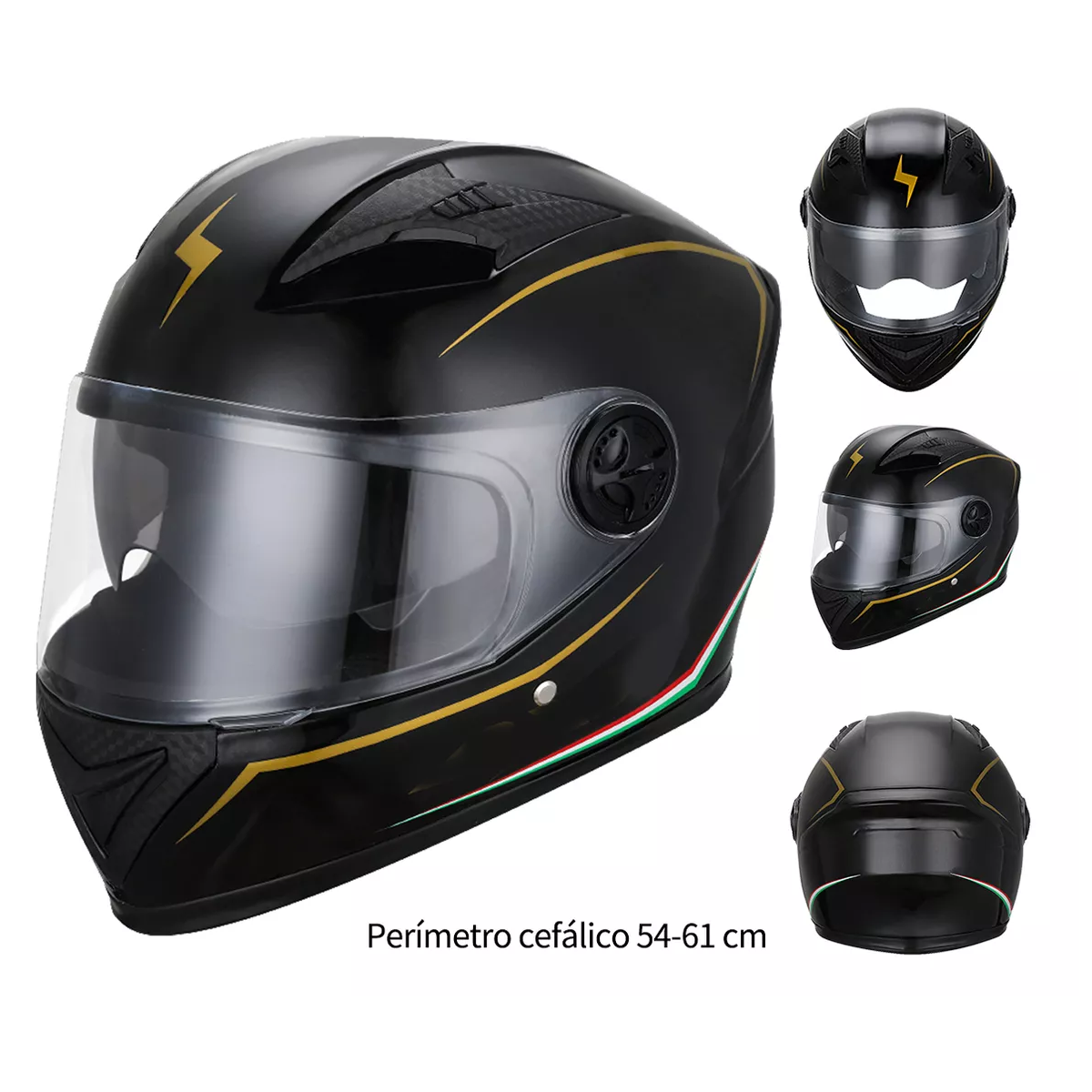 Foto 3 | Cascos Para Motociclismo Abatible Visor Doble Antivaho Hd Eo Safe Imports Esi-17010  Negro