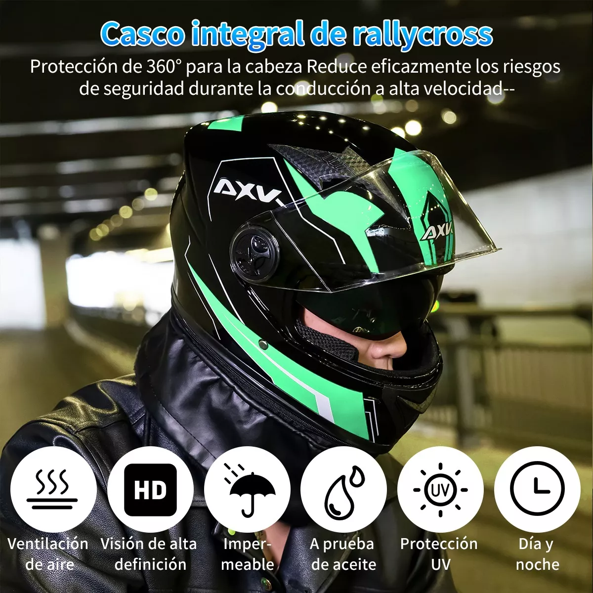 Foto 3 pulgar | Cascos Para Motociclismo Abatible Visor Doble Antivaho Hd Eo Safe Imports Esi-17011 Multicolor