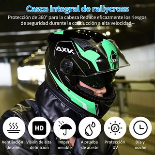 Foto 2 | Cascos Para Motociclismo Abatible Visor Doble Antivaho Hd Eo Safe Imports Esi-17011 Multicolor