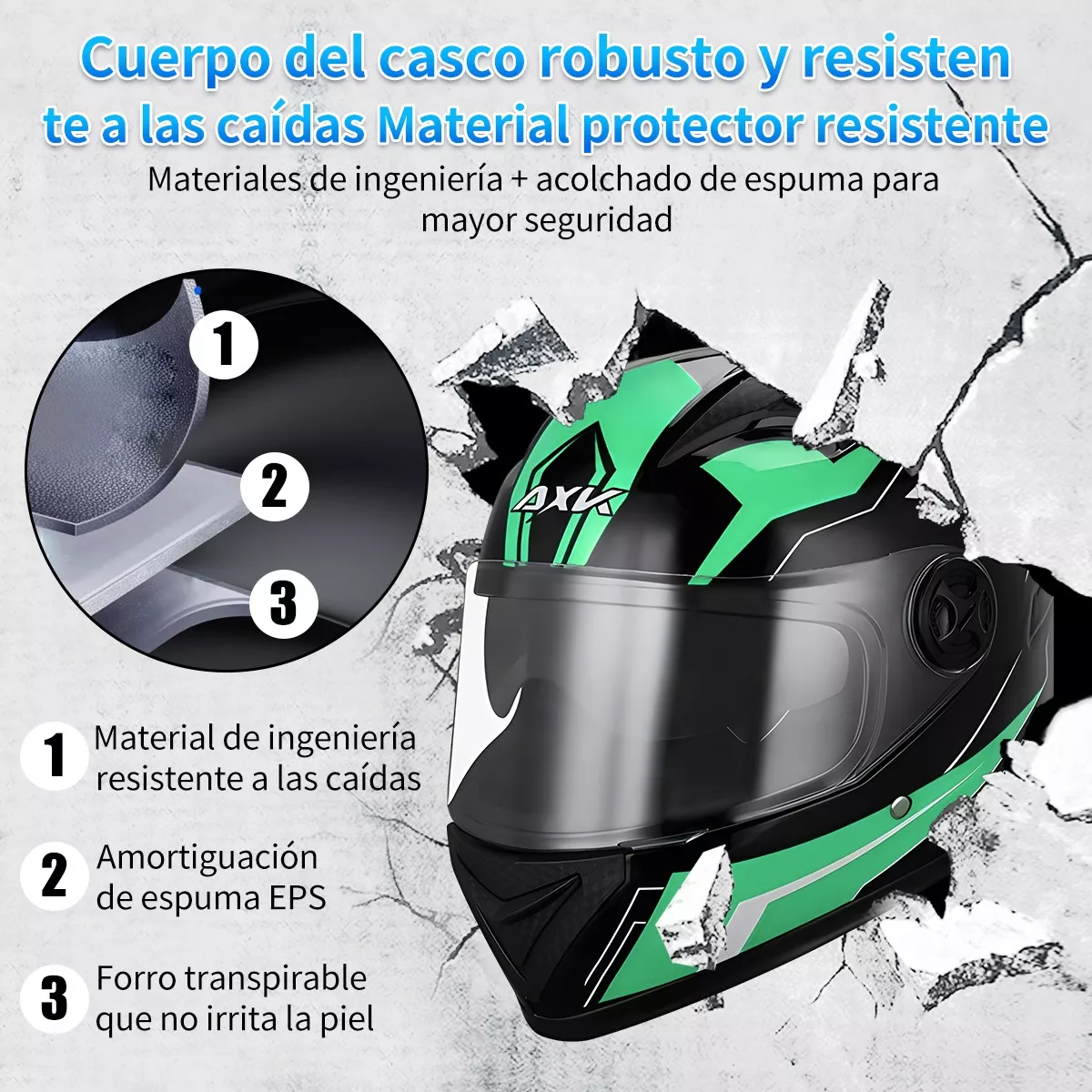 Foto 4 pulgar | Cascos Para Motociclismo Abatible Visor Doble Antivaho Hd Eo Safe Imports Esi-17011 Multicolor