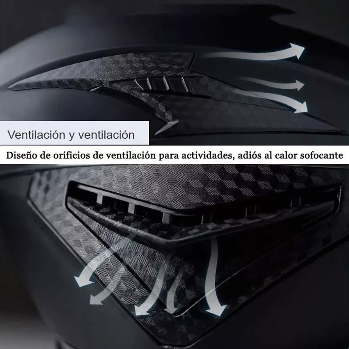 Foto 5 pulgar | Casco De Moto Con Doble Visera Eo Safe Imports Esi-17016 Negro