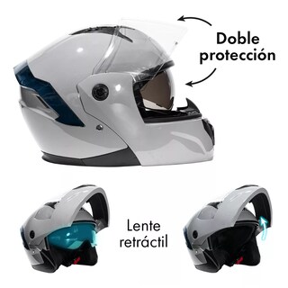 Foto 2 | Casco Moto Abatible Plegable Talla M/g Eo Safe Imports Esi-17820gris