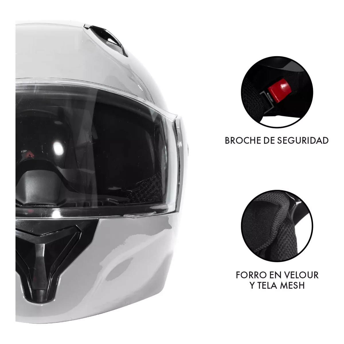 Foto 4 pulgar | Casco Moto Abatible Plegable Talla M/g Eo Safe Imports Esi-17820gris