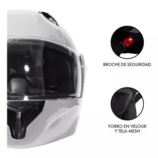 Foto 3 | Casco Moto Abatible Plegable Talla M/g Eo Safe Imports Esi-17820gris