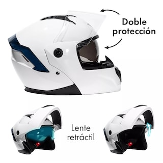 Foto 2 | Casco Moto Abatible Plegable Talla L/xl Eo Safe Imports Esi-17818 Blanco