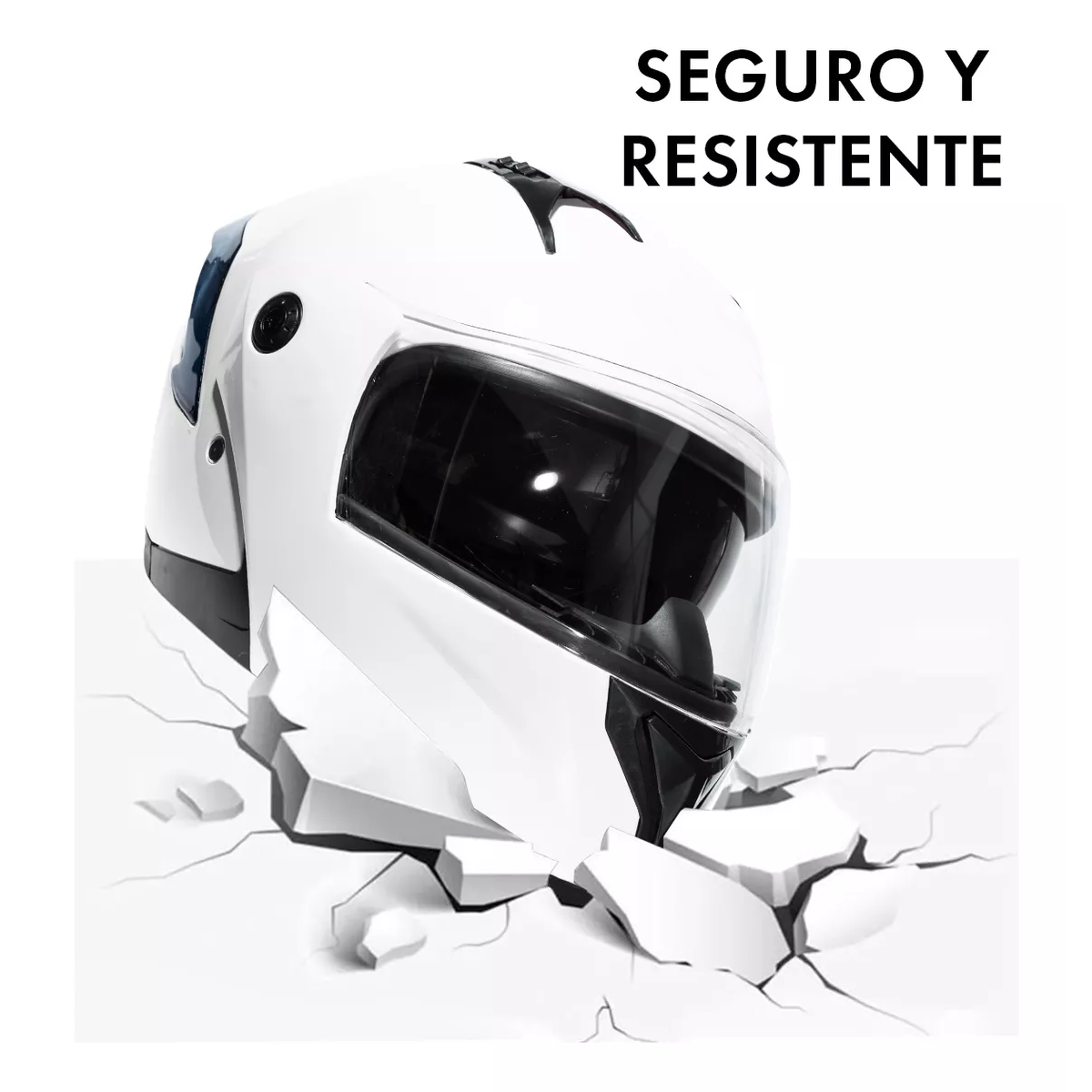 Foto 4 pulgar | Casco Moto Abatible Plegable Talla L/xl Eo Safe Imports Esi-17818 Blanco