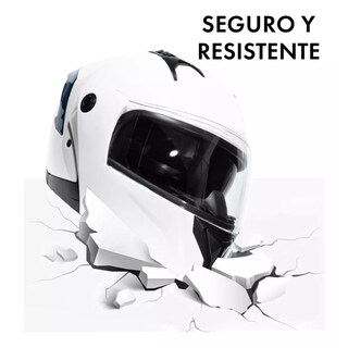 Foto 3 | Casco Moto Abatible Plegable Talla L/xl Eo Safe Imports Esi-17818 Blanco