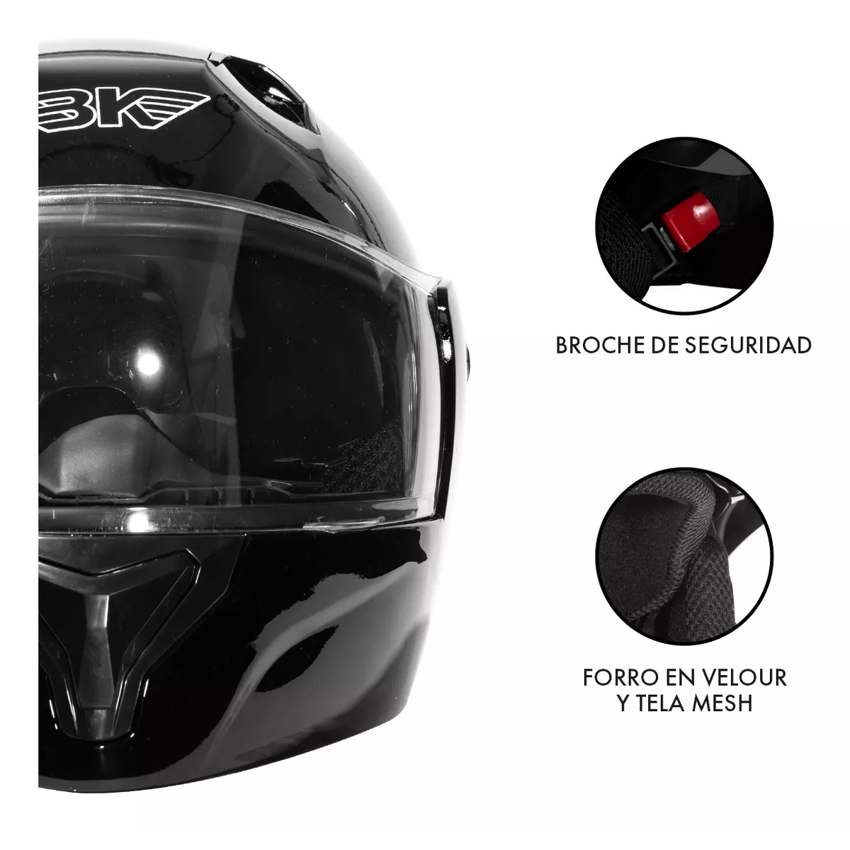 Foto 3 pulgar | Casco Moto Abatible Plegable Gafas Talla: L Eo Safe Imports Esi-17824 Negro