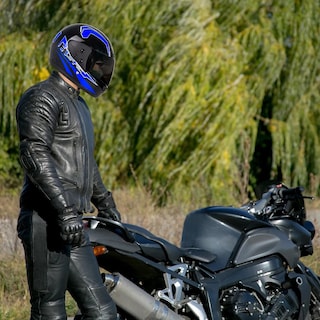 Foto 3 | Casco Para Motocicleta Con Visor Protector, Talla M Eo Safe Imports Esi-18992 Azul