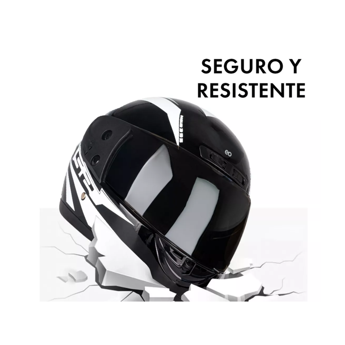 Foto 3 pulgar | Casco Para Motocicleta Con Visor Protector Talla M Eo Safe Imports Esi-18997 Blanco