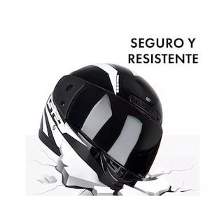 Foto 2 | Casco Para Motocicleta Con Visor Protector Talla M Eo Safe Imports Esi-18997 Blanco