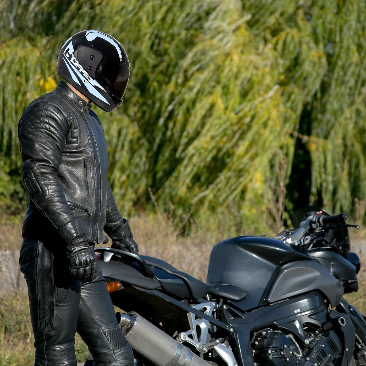 Foto 3 | Casco Para Motocicleta Con Visor Talla M Eo Safe Imports Azul