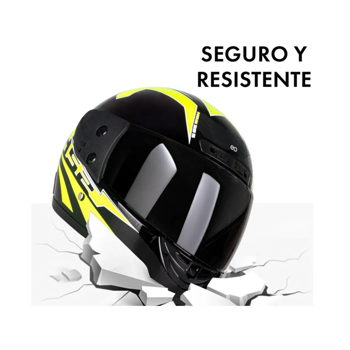 Foto 3 pulgar | Casco Para Motocicleta Con Visor Protector Talla L Eo Safe Imports Esi-18999 Amariillo