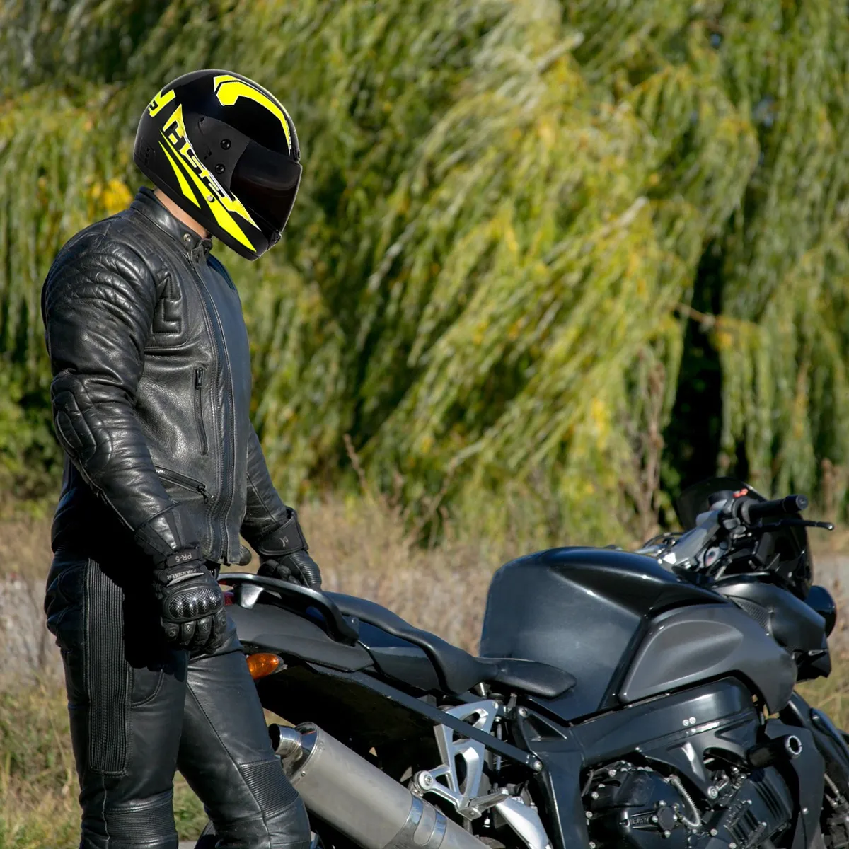 Foto 4 pulgar | Casco Para Motocicleta Con Visor Protector Talla L Eo Safe Imports Esi-18999 Amariillo