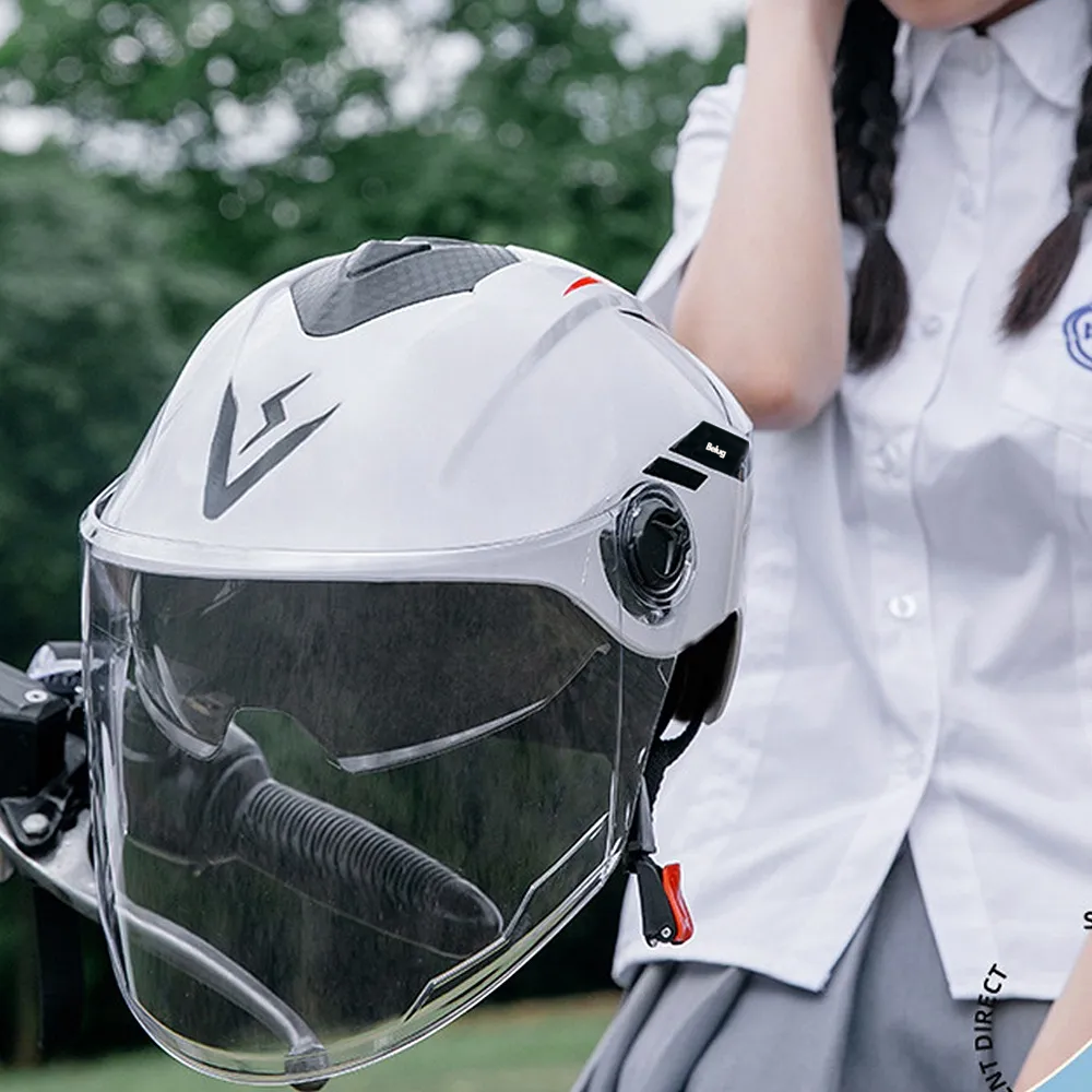 Foto 2 | Casco Motocicleta  Belug Abierto 3/4 Visera Doble Hd Abatible Blanco