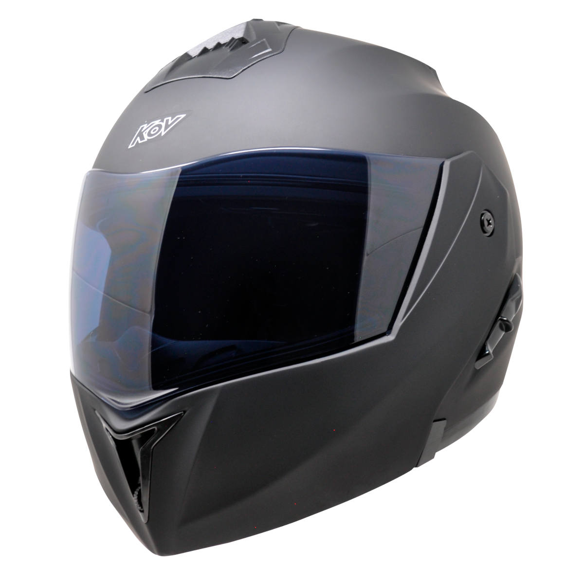 Casco para Motociclista Abatible Kov Stealth Negro Mate Lente Interno Talla L $3,084