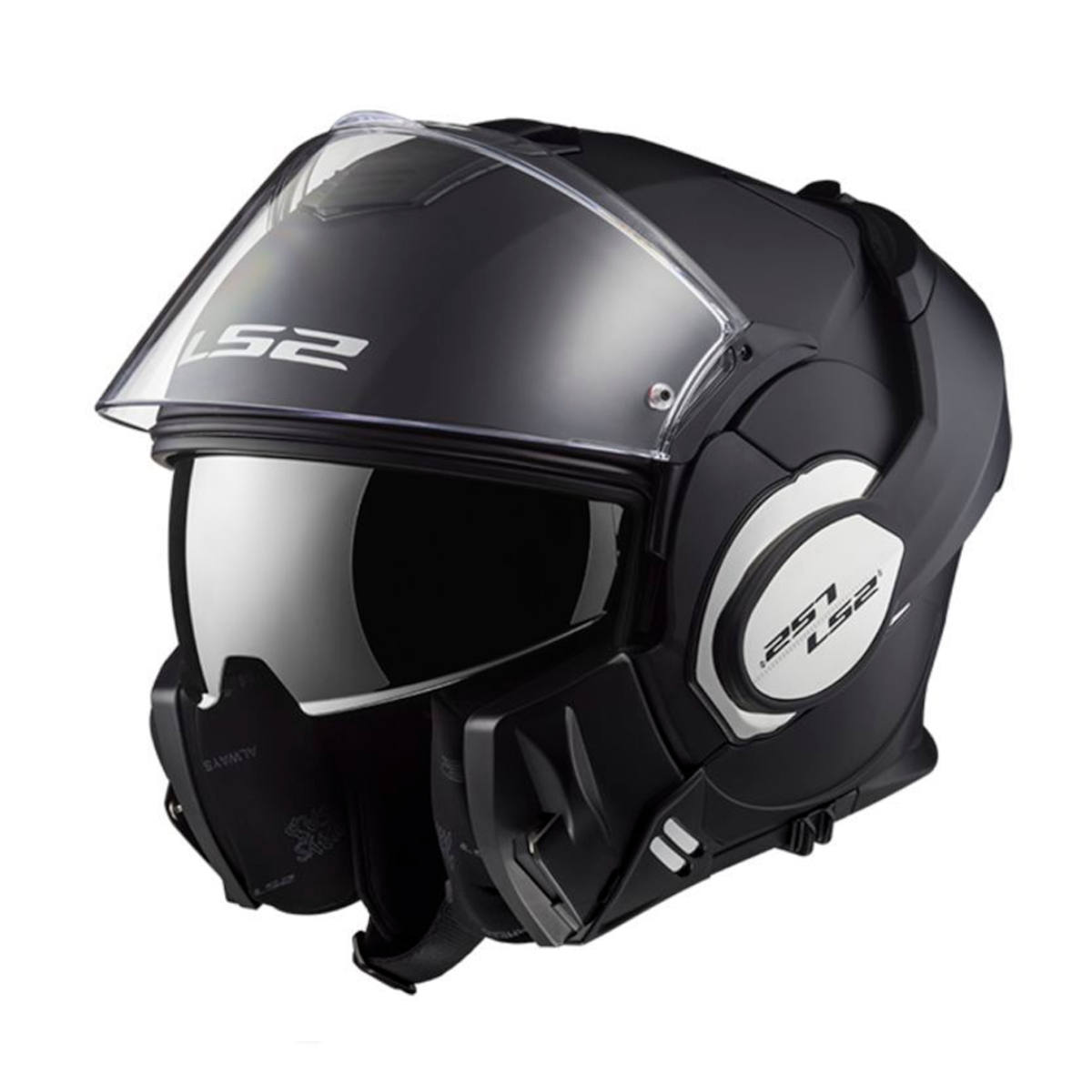 Foto 3 pulgar | Casco Ls2 Valiant Abatible Moto Visor Interno color Negro Talla S