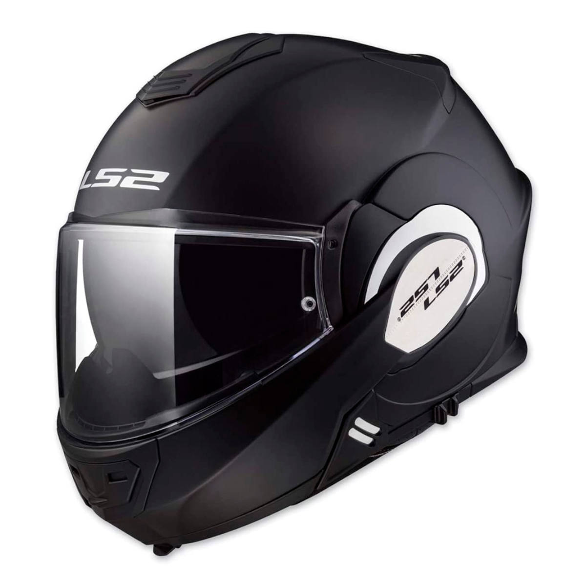 Casco Ls2 Valiant Abatible Moto Visor Interno color Negro Talla L